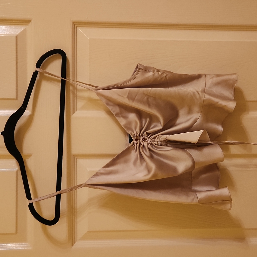 Silk champagne top